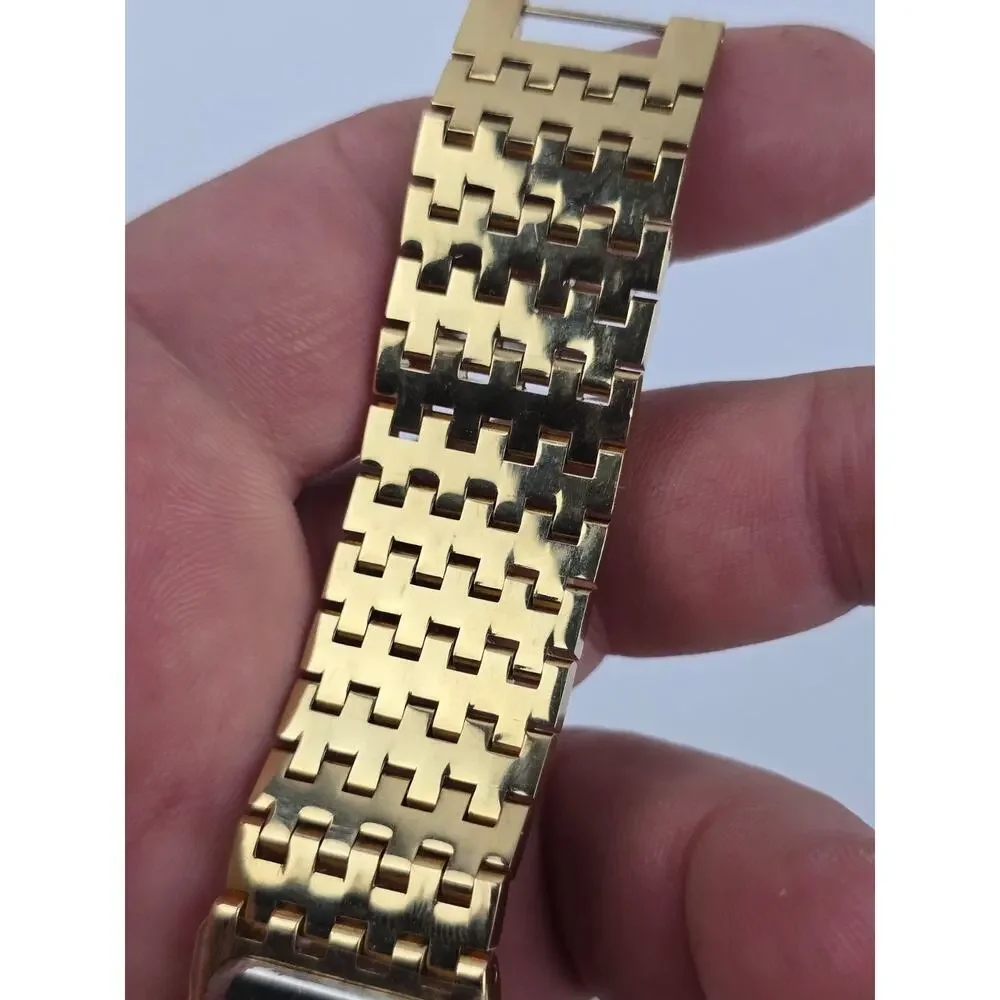 Vintage Jules Jurgensen 362 Women's Square gold tone quartz watch -new battery